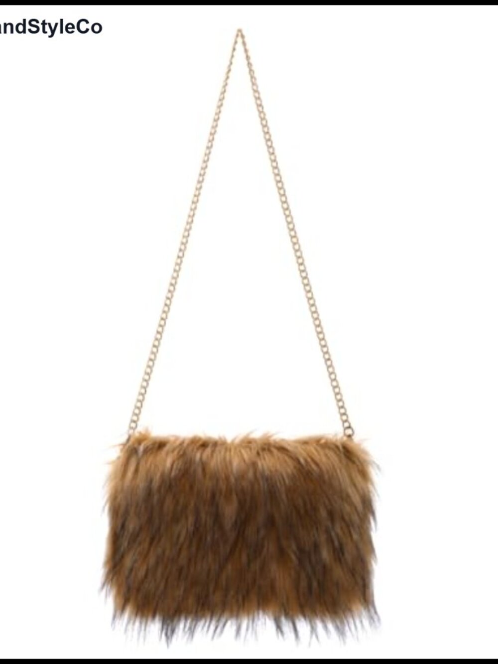 Faux Fur Evening Handbag Fuzzy Fluffy Crossbody Shoulder Bag Chain Strap